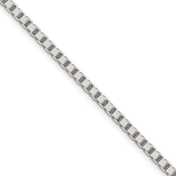 3.25mm Sterling Silver Solid Box Chain Necklace 20 Inch